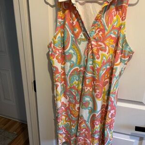 Boston Proper Multicolor Sleeveless Dress